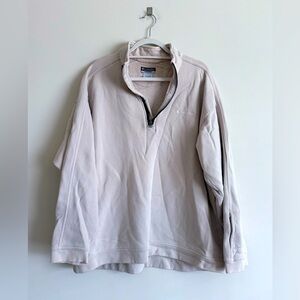 Columbia Quarter Zip Mock Neck 1/4 Zip Sweatshirt - Men’s XL - Creamy Beige